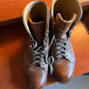 Lace up boots size 9 1/2 brown